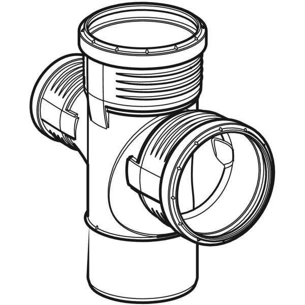 Geberit Vertriebs - Silent-PP Doppelabzweig 110 87,5Gr 390566141