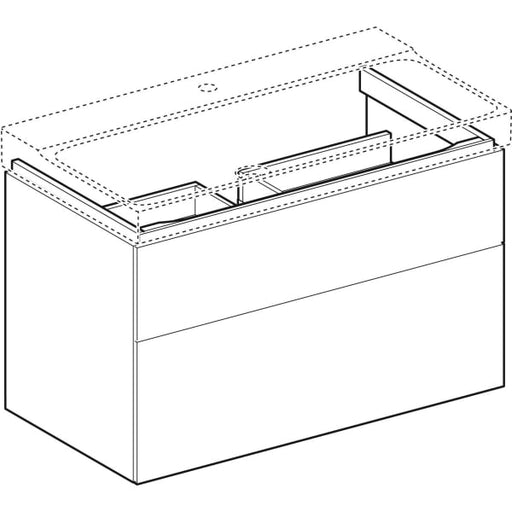Geberit Vertriebs - Unterschrank XENO2 f. WT, 2 Schubl. 88x53x46,2cm, sculturagrau