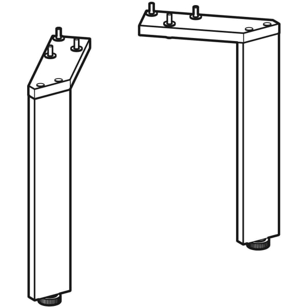 Geberit Vertriebs - Smyle Square Set Füße, H:21,7cm hochglanz-verchromt