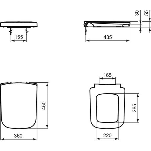 Ideal Standard - WC-Sitz MIA, Softclosing, weiß