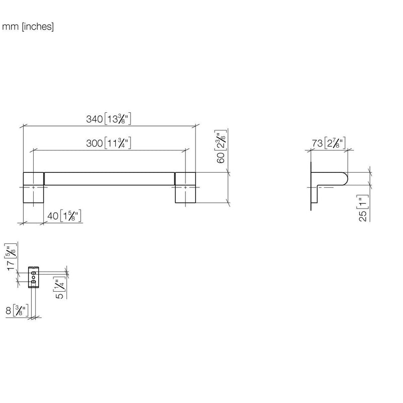 Dornbracht - Wannengriff 300mm IMO 83030670-00 416x133x80 chrom