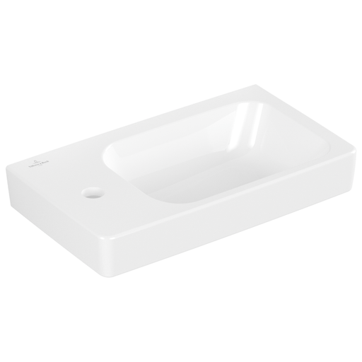VILLEROY & BOCH - Handwaschbecken Architectura 480x275 mm re-eckig BP re 1HL. m. ÜL. Weiß Alpin