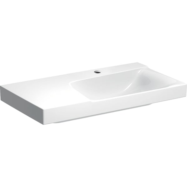 Geberit Vertriebs - Waschtisch XENO2 m. Ablg. li, 90x48cm m. Hl., o. Ül., KeraTect