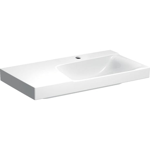 Geberit Vertriebs - Waschtisch XENO2 m. Ablg. li, 90x48cm m. Hl., o. Ül., KeraTect