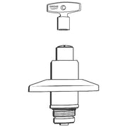 Grohe - Oberteil 3/4 für UP-Ventil 11551 mit Steckschlüssel chrom