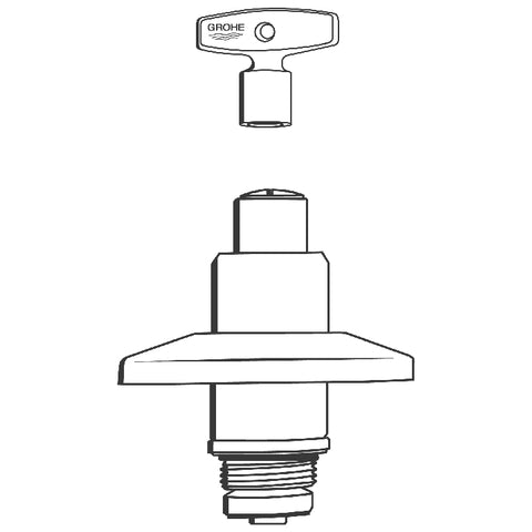 Grohe - Oberteil 3/4 für UP-Ventil 11551 mit Steckschlüssel chrom