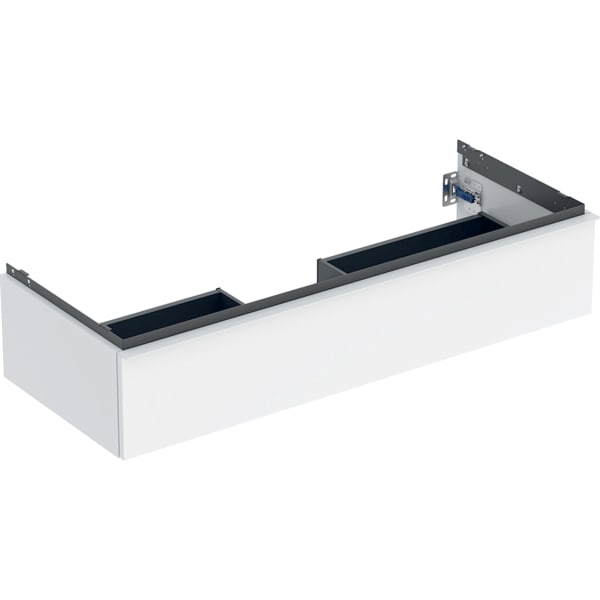 Geberit Vertriebs - iCon Unterschrank für WT, 1 Schubl. 118,4x24,7x47,6cm, weiß hgl/Gr.weiß matt