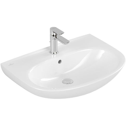 VILLEROY & BOCH - Waschbecken O.novo 650x480mm Oval 1HL. mit Überlauf Weiß Alpin CeramicPlus