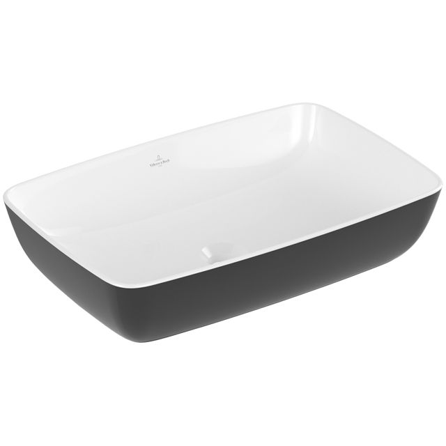 VILLEROY & BOCH - AWT ARTIS 4172 580x380mm ohne Hahnlochbank o Überl Eckig Coal Black