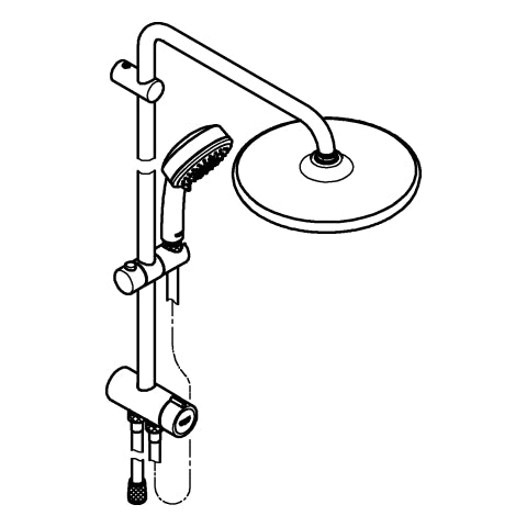 Grohe - Duschsystem TEMPESTA Cosmop. 250 26675 mit Umstellung chrom