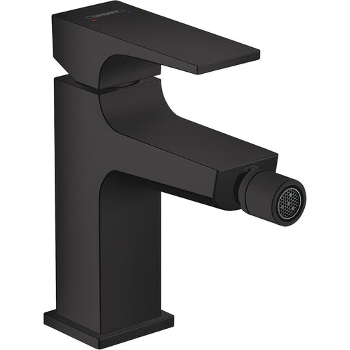 Hansgrohe - Bidetmischer METROPOL mattschwarz mit Push-Open Ablaufgarnitur