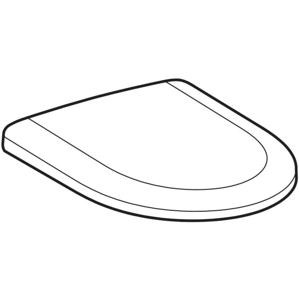 Geberit Vertriebs - WC-Sitz RENOVA, Befestigung von oben mit Absenkautomatik, Quick Release, weiß