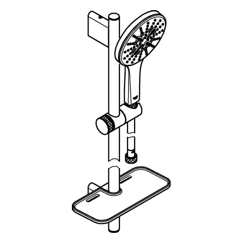 Grohe - Brausestangenset RAINSHOWER 130 SmartActive 26548 9,5l 900mm chrom
