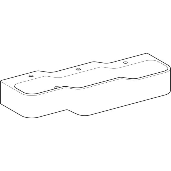 Geberit Vertriebs - Bambini Spiel/Waschlandschaft B:140cm 3 Waschpl., tieferes B re, 3 Hl., weiß