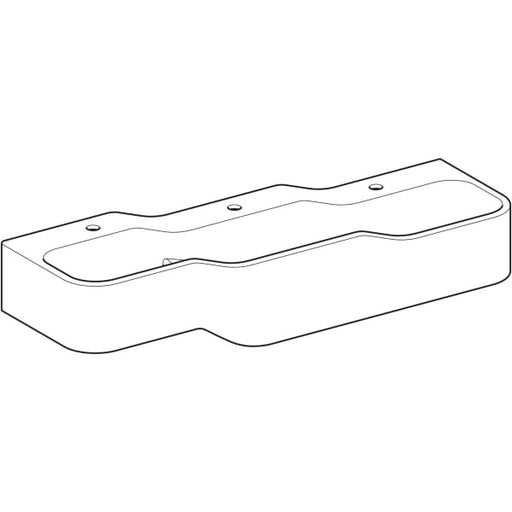 Geberit Vertriebs - Bambini Spiel/Waschlandschaft B:140cm 3 Waschpl., tieferes B re, 3 Hl., weiß