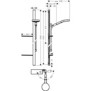 Hansgrohe - Brausenset RAINFINITY 130 3jet EcoSmart 9 l/min U'E 1500 chr.Seifensch