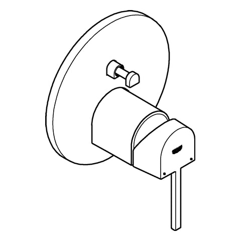 Grohe - EH-Wannenbatterie PLUS 24060_3 FMS für 35600 hard graphite gebürstet