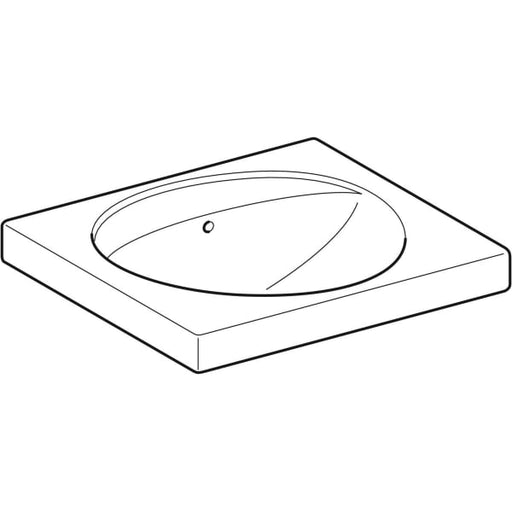 Geberit Vertriebs - Waschtisch PRECIOSA 253220 600x550mm weiß o.HL m.ÜL
