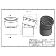 Gebr. Ostendorf - Safe Bogen DN/OD90 15Grad