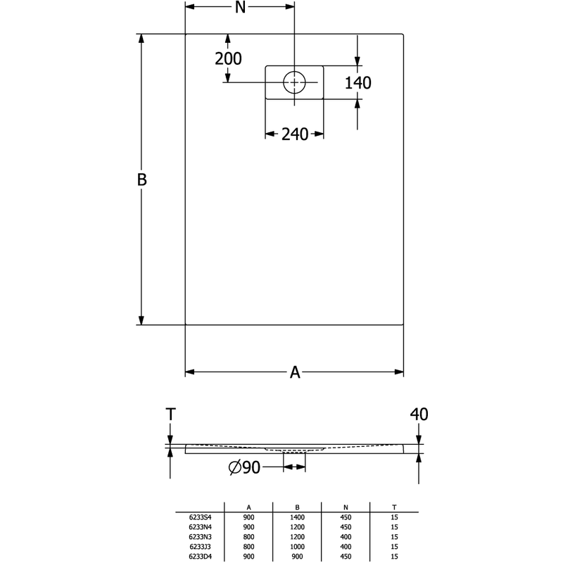 VILLEROY & BOCH - DW Le Valence 800x1200x40mm re-eckig Flächenbündiger Einbau AR CeraSoft