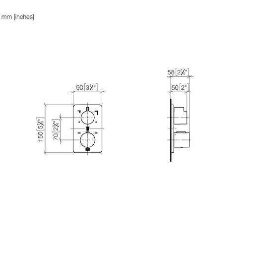 Dornbracht - UP-Therm. LULU 36427710 platin gebürstet
