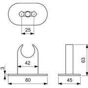 Ideal Standard - Brausehalter fix IDEALRAIN PRO B9846 chrom