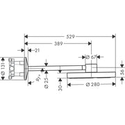 Hansgrohe - Kopfbrause AXOR One 280 2jet mit Brausearm chrom