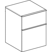 Geberit Vertriebs - iCon Seitenschrank, 2 Schubladen 45x60x47,6cm, Eiche natur/Gr. Lava