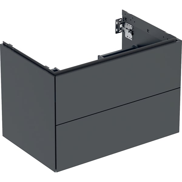 Geberit Vertriebs - ONE Unterschrank für WT/-Platte 2 Schubl., 74x50,4x47cm, schwarz matt