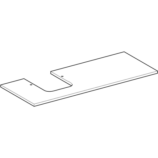 Geberit Vertriebs - ONE WT-Pl. Aus li für AWT Schalenform 120x2x47cm, Marmoroptik schwarz matt