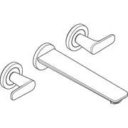 Hansgrohe - 3-Loch Fertigset Wannemisch.Wand UP Axor Citterio C chrom