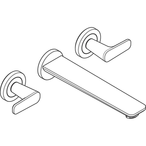 Hansgrohe - 3-Loch Fertigset Wannemisch.Wand UP Axor Citterio C chrom