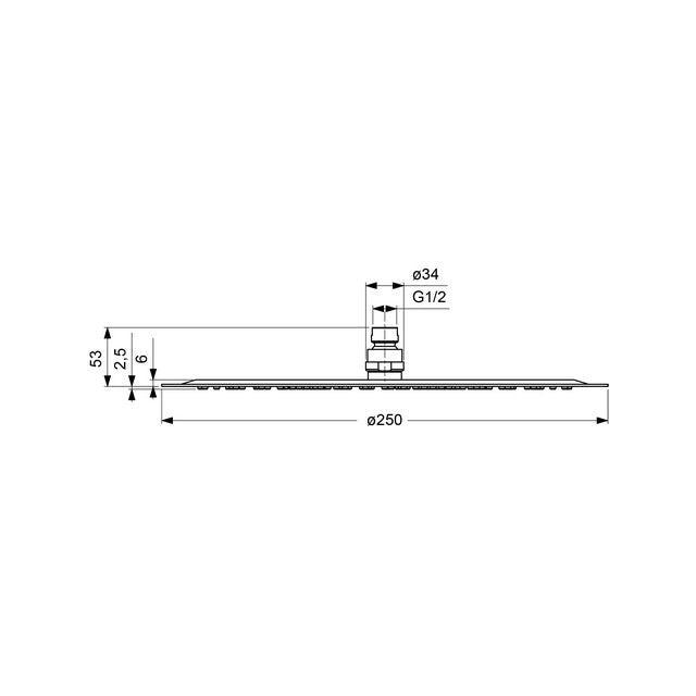 Ideal Standard - Regenbrause IDEALRAIN LUXE, d:250mm, Edelstahl gebürstet