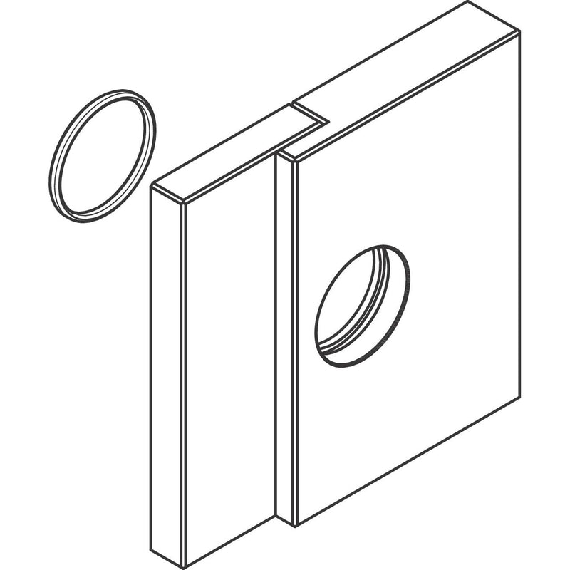 Hansgrohe - Rosette Axor Edge Thermostat Highflow UP chrom