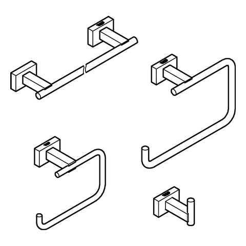 Grohe - Bad-Set 4 in 1 ESSENTIALS CUBE 40778 chrom