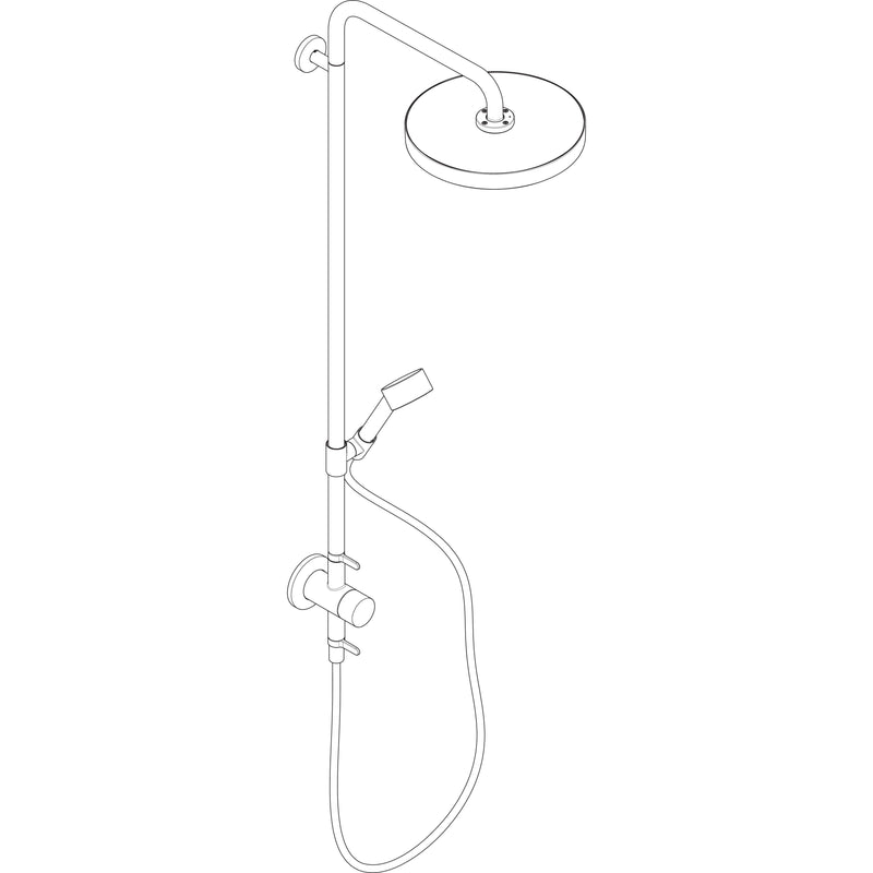 Hansgrohe - Showerpipe Unterputz AXOR One mit Thermostat, Kopfbrause 280 1jet MSW