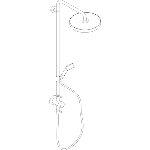 Hansgrohe - Showerpipe Unterputz AXOR One mit Thermostat, Kopfbrause 280 1jet MSW