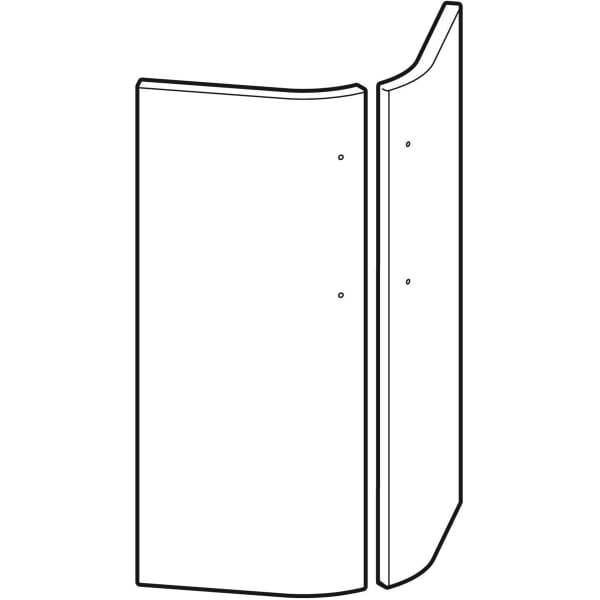 Geberit Vertriebs - Türen in weiß/COMPRIMO Schrank 862132