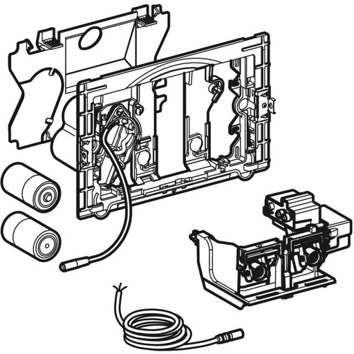 Geberit Vertriebs - WC-Strg. mit elektr. Spül, Batt., BT 2-Mengen-Sp. Sigma, für ext. Taster