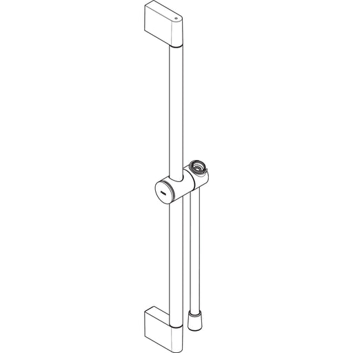 Hansgrohe - Brausestange UNICA/PULSIFY 650mm mit Push Schieber und Brauseschlauch chrom