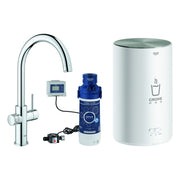 Grohe - Armatur und Boiler RED Duo 30083 M-Size C-Auslauf chrom