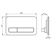 VILLEROY & BOCH - Betätigungsplatte ViConnect 9224 269x161x13mm Glass, Glossy Grey