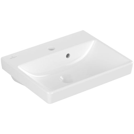 VILLEROY & BOCH - HWB AVENTO 7358 450x370mm 1-Loch Arm HL durchgest Überl Eckig Weiß Alpin