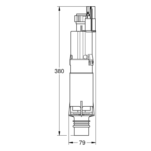 Grohe - Ablaufventil 42253 für 2-Mengen-Spülkasten