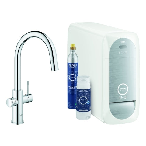Grohe - BLUE Home Starter Kit 31541 auszb. Mousseur Bluetooth/WIFI C-Auslauf chrom
