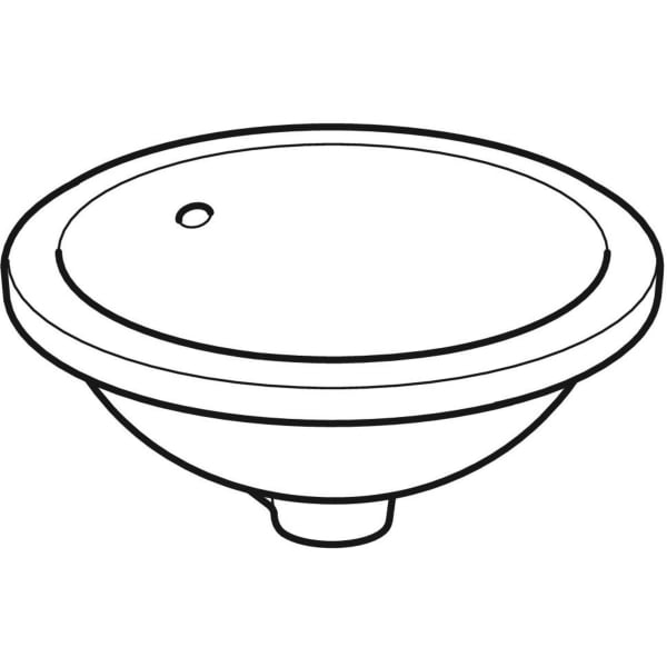 Geberit Vertriebs - Unterbau-WT VARIFORM, rund, d:330mm o. Hl., mit Überlauf, weiß, KeraTect