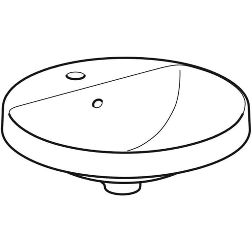 Geberit Vertriebs - Einbau-WT VARIFORM, rund, d:480mm mit Hahnloch, mit Überlauf, weiß
