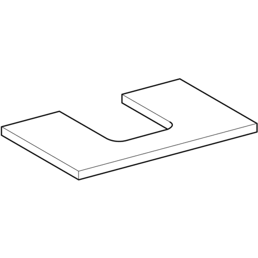 Geberit Vertriebs - ONE WT-Pl. Aus mi. f. AWT Schalenform 75x3x47cm, lava matt