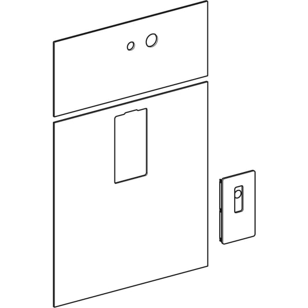 Geberit Vertriebs - Frontverkleidung zu Monolith Sanitär- modul für WT B 73cm 10re Glas sand