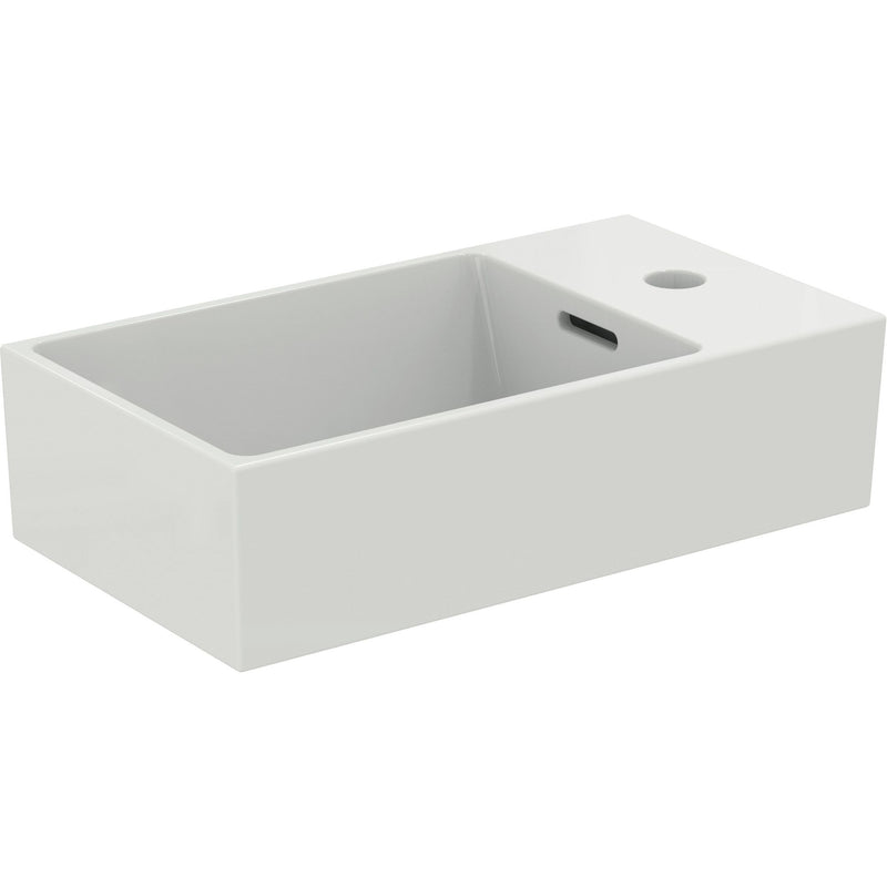 Ideal Standard - Handwaschbecken EXTRA, 1 Hl., m.Ül., Ablage rechts, 450x250x150mm, Weiß m.IP